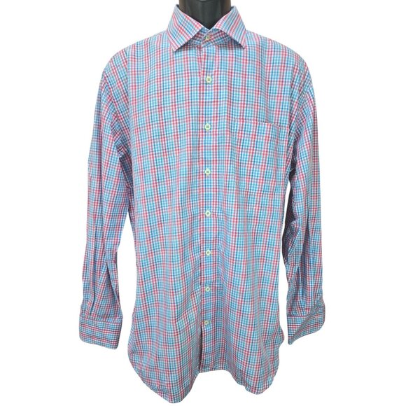 Peter Millar Mens Crown Plaid Button-Down Shirt Large - Picture 1 of 7